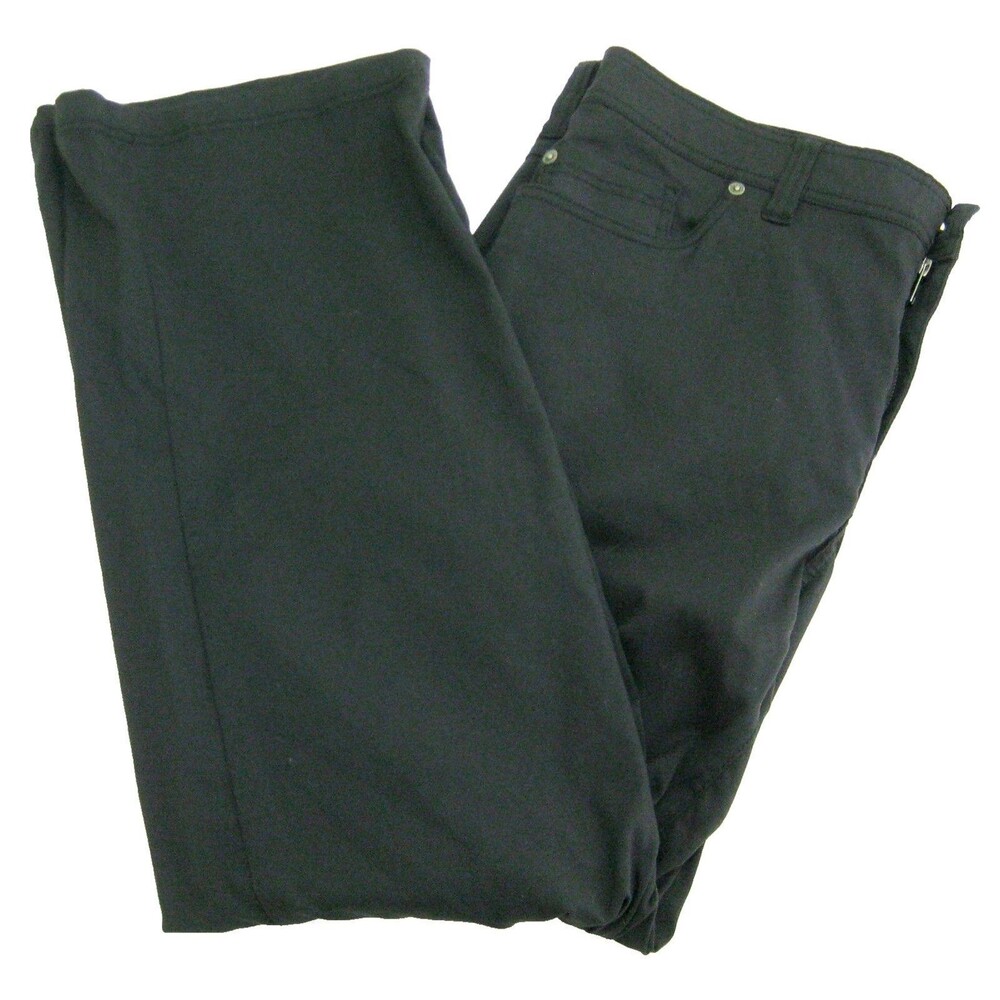PrAna Black Pants Mens Size 38x30 Flat Front Slim Fit Chino Pants 5 Pockets